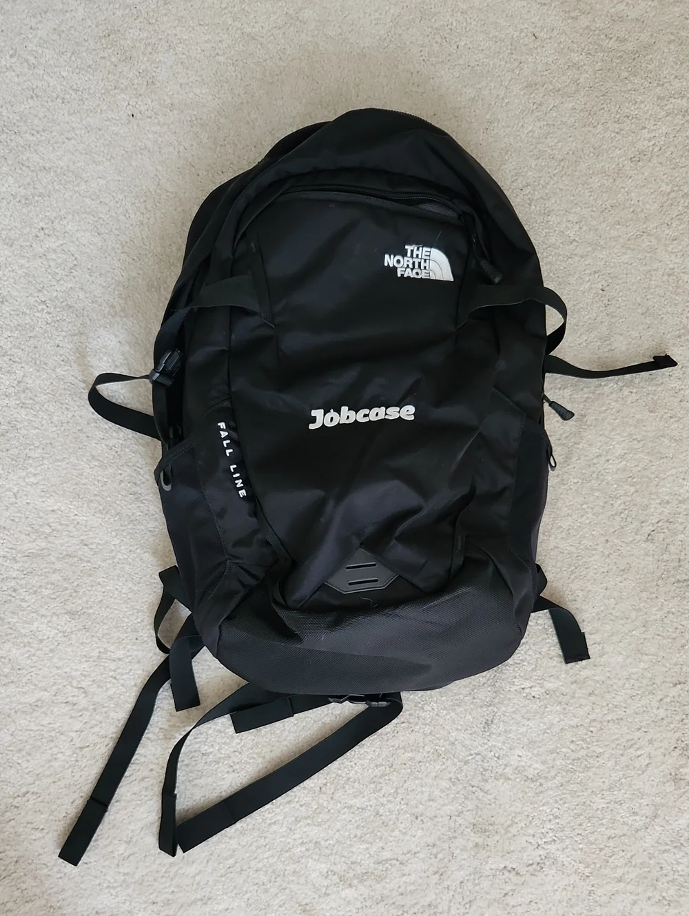 The North Face Black Fall Line Backpack with Jobcase Logo